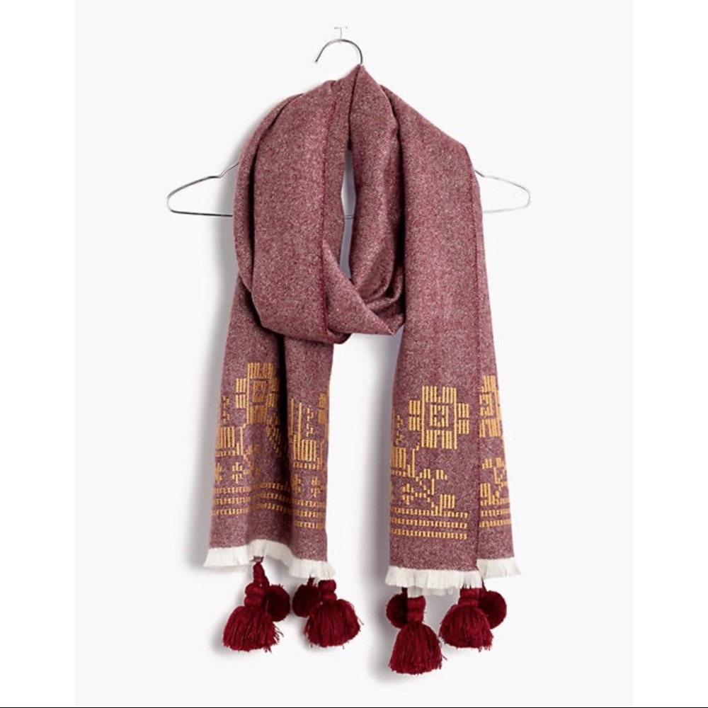 Embroidered Textile Scarf